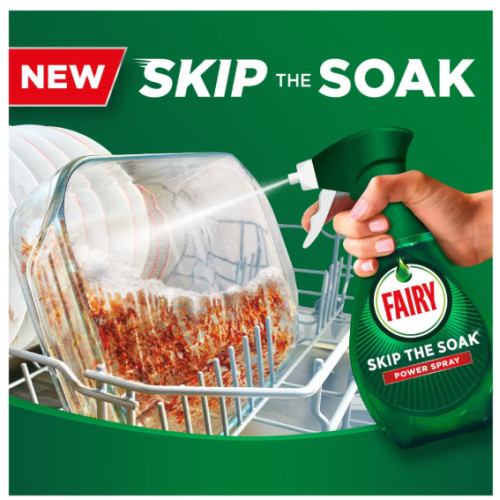 Спрей-пенка для мытья посуды Fairy Skip The Soak Power Spray Fresh, 500 мл